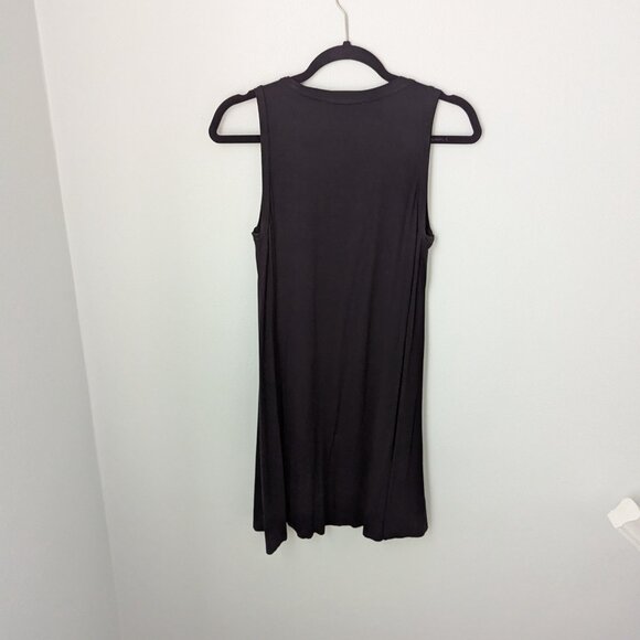 Loft Women's Black with Embroidered Floral Sleeveless Dress, XS - Picture 3 of 4